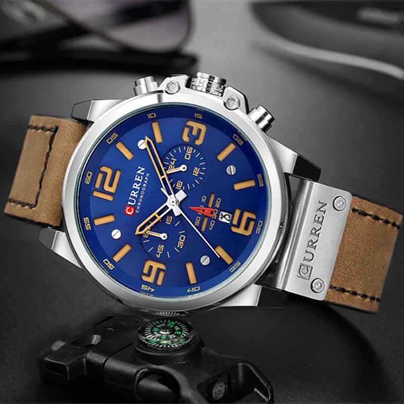 CURREN Quartz Men's Leather Wristwatch - Image 3
