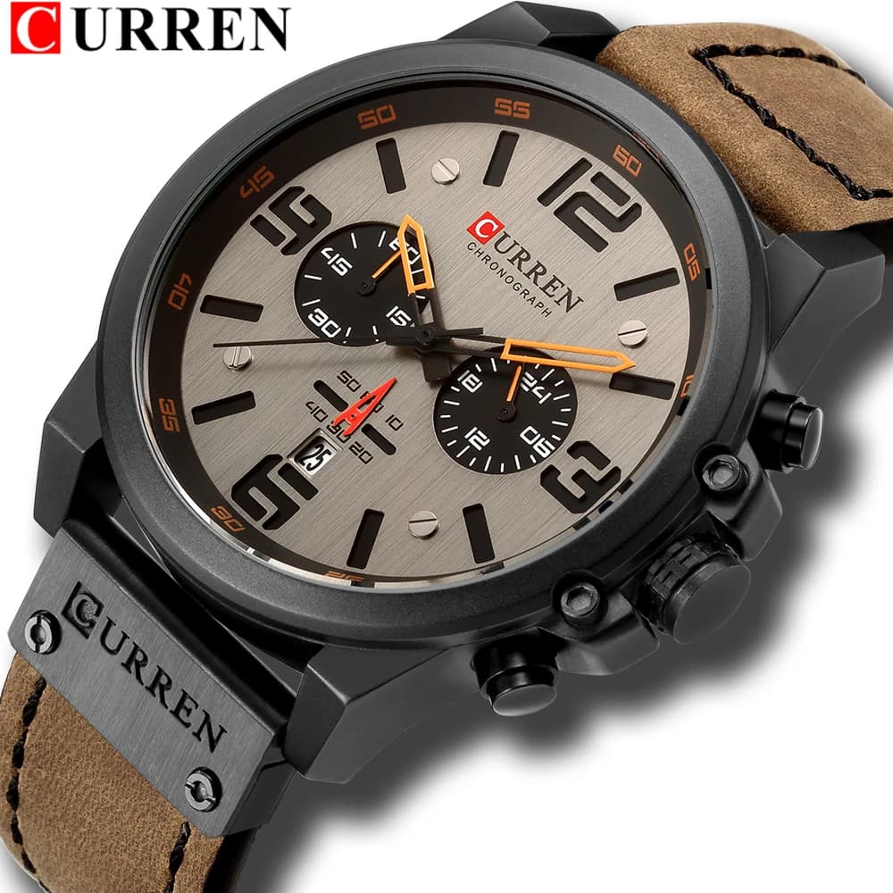 CURREN Quartz Men's Leather Wristwatch